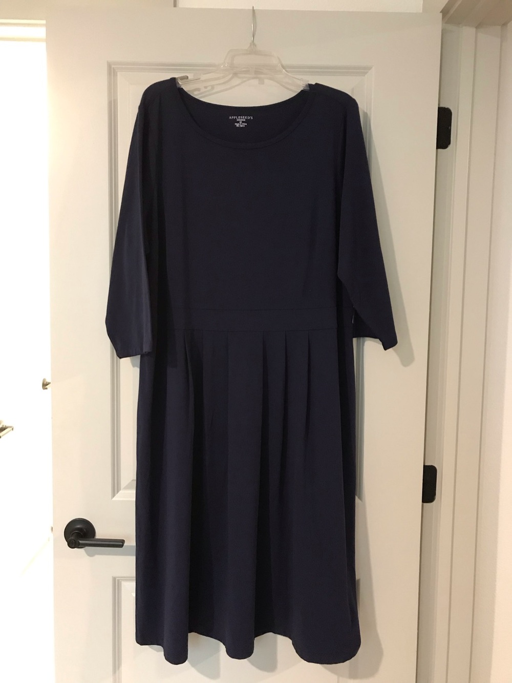 NWOT - Deep Navy Pleated Midi Dress
